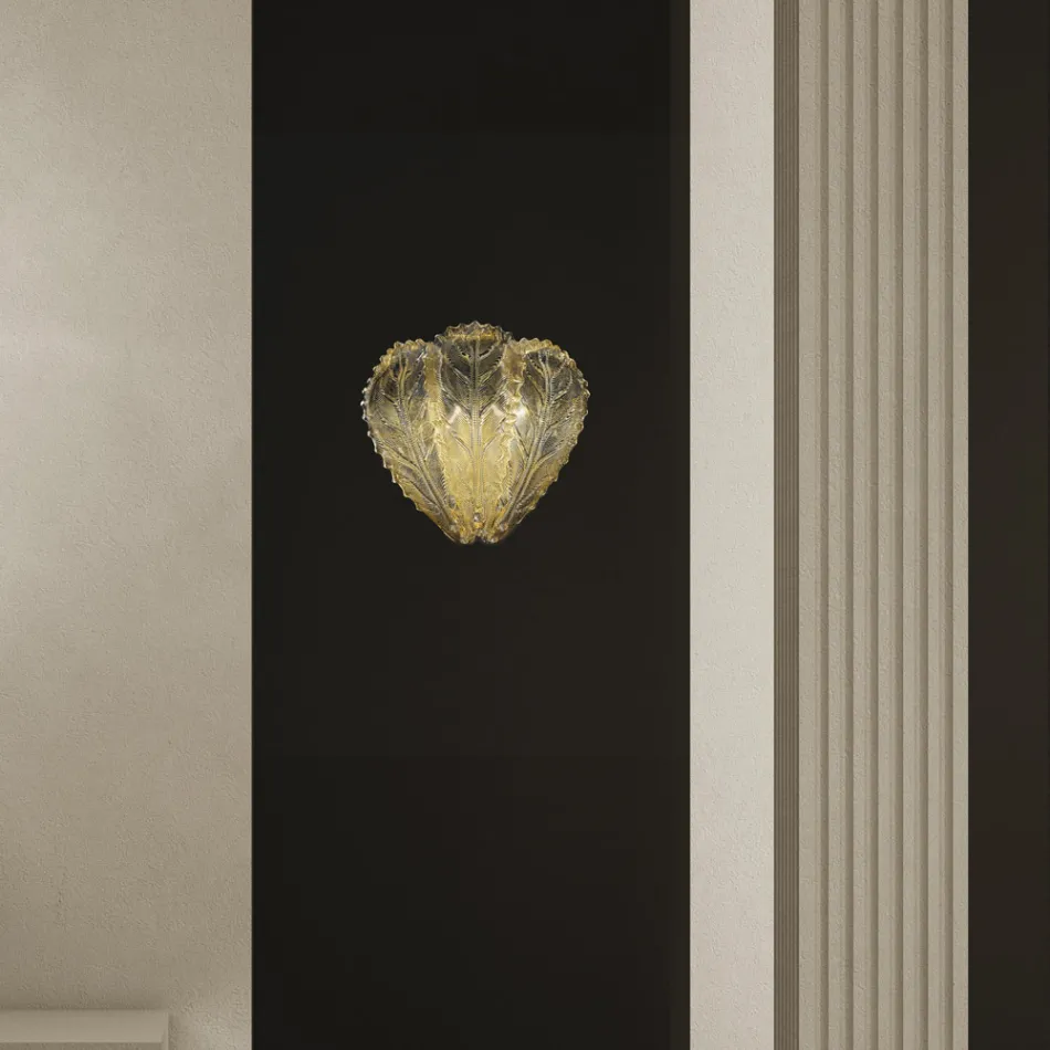 Lámpara de pared clásica en vidrio veneciano y metal Made in Italy - Artemide Viadurini