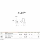 Luz al aire libre contemporánea 1 pequeña Giulietta Sprint Viadurini