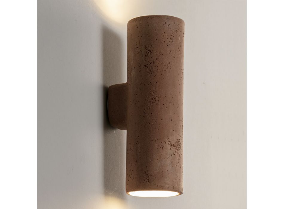 Lámpara de pared para exterior en arcilla coloreada y PMMA Made in Italy - Toscot Hans Viadurini