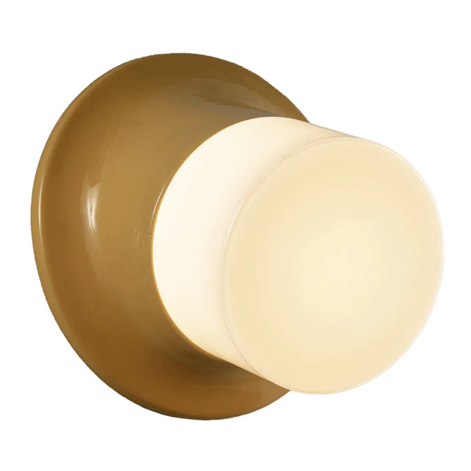 Lámpara de pared para exterior en mayólica y vidrio soplado Made in Italy - Toscot Swinger Viadurini