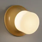 Lámpara de pared para exterior en mayólica y vidrio soplado Made in Italy - Toscot Swinger Viadurini