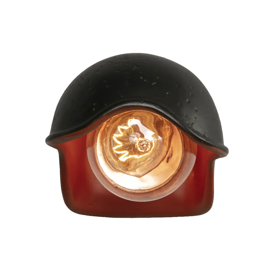 Lámpara de pared para exterior de mayólica toscana hecha a mano en Italia - Toscot Bistrò Viadurini