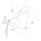Aplique de exterior de mayólica toscana esmaltada fabricado en Italia - Uccellino Viadurini