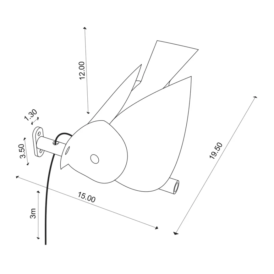 Aplique de exterior de mayólica toscana esmaltada fabricado en Italia - Uccellino Viadurini