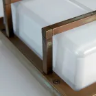 Aplique de pared para exterior de latón, E27, estilo geométrico, fabricado en Italia - Cristal Viadurini