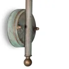 Aplique de pared para exterior Elfico en latón, cristal opalino y clasificación IP44 Viadurini