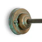 Aplique de exterior de latón, cristal opalino y IP44 fabricado en Italia - Drago Viadurini