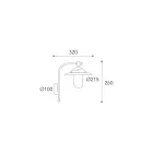Aplique de pared para exterior Elfico en latón, vidrio transparente y clasificación IP44 Viadurini