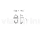 Aplique de exterior en aluminio y vidrio antracita Made in Italy - Elric Viadurini