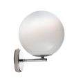 Isotta - Aplique de pared de cristal veneciano blanco, fabricado en Italia.