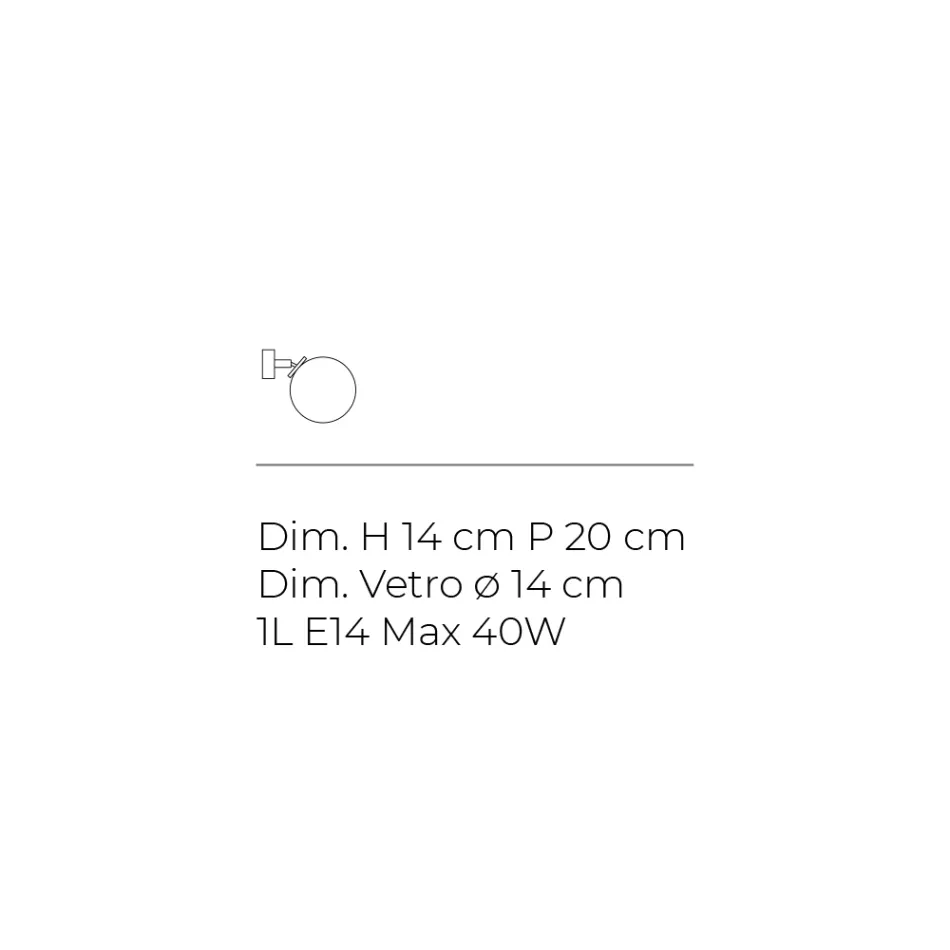 Lumira - Aplique de pared pequeño de cristal veneciano fabricado en Italia Viadurini
