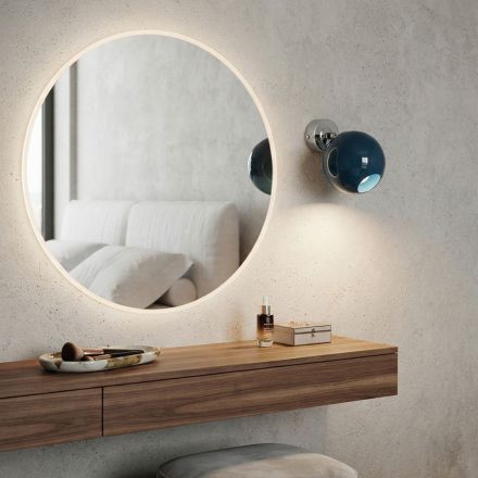 Lumira - Aplique de pared pequeño de cristal veneciano fabricado en Italia Viadurini