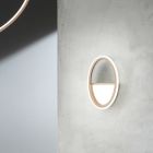 Lámpara de pared LED con estructura de metal blanco o dorado - Raissa Viadurini