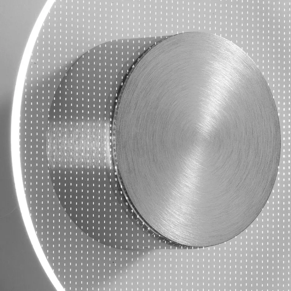 Nora - Aplique de pared de metal con difusor de plexiglás micropunteado Viadurini