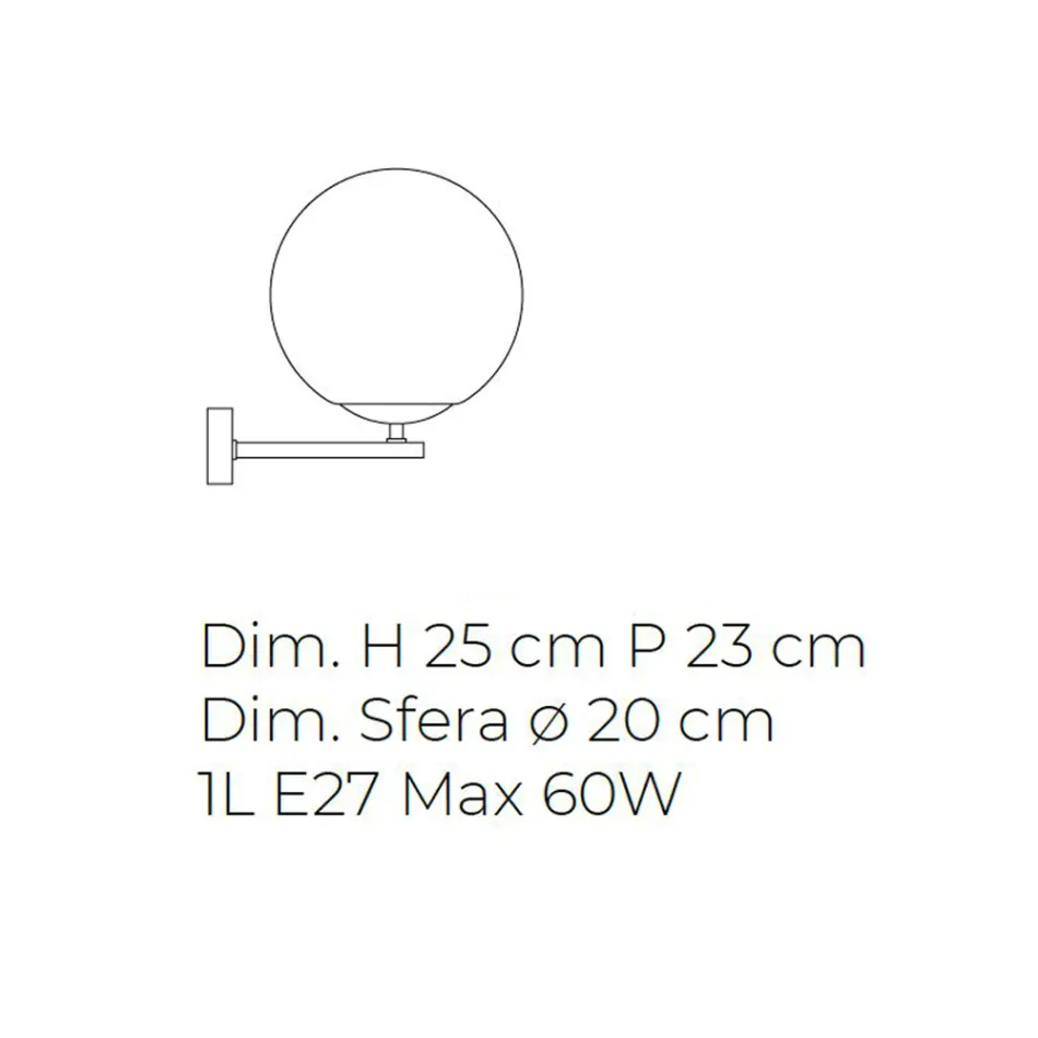 Aplique de pared de vidrio veneciano soplado a mano de diseño moderno - Luna Viadurini