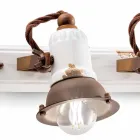 diseño de la aplicación y tres focos de cerámica y metal Lacey Viadurini