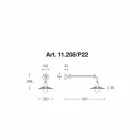 Muro línea de diseño moderno Civetta por Aldo Bernardi Viadurini