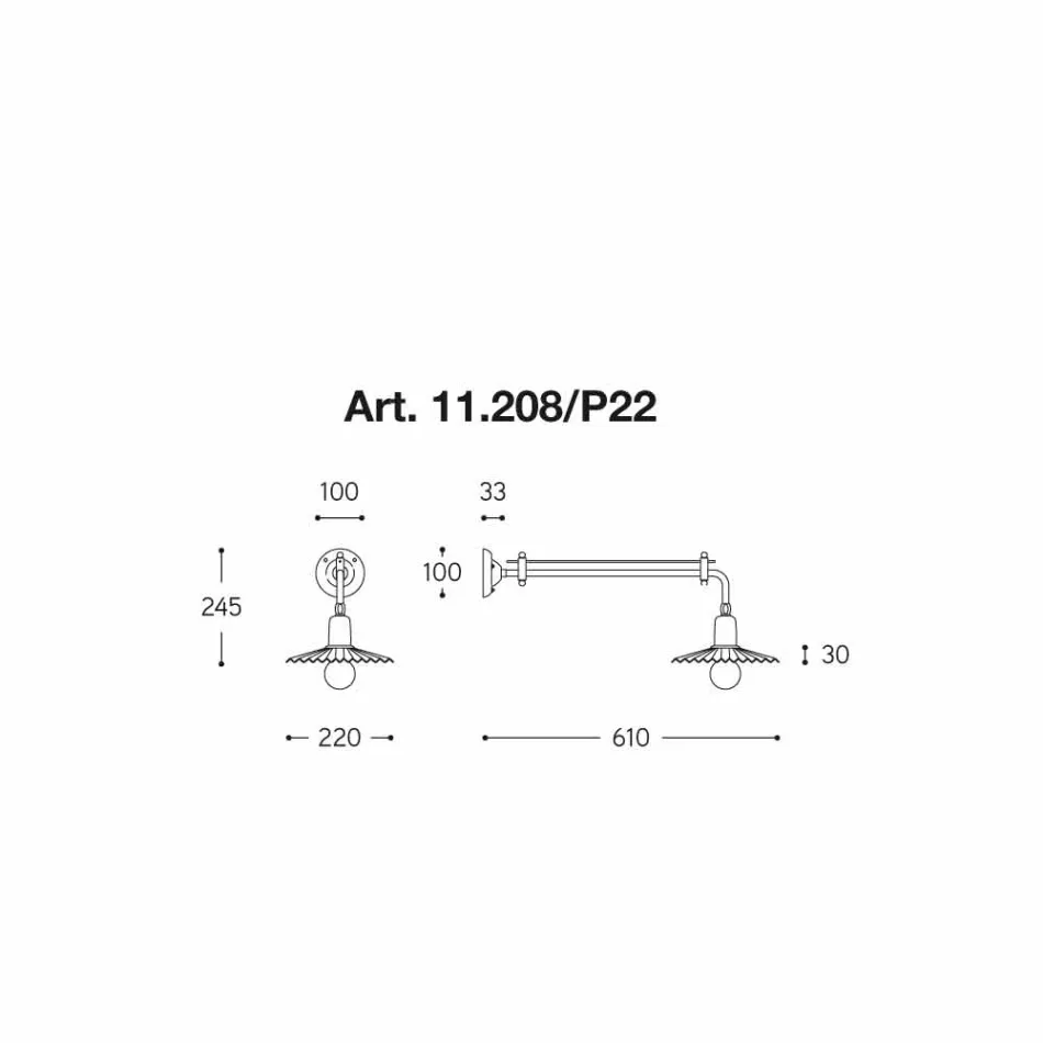 Muro línea de diseño moderno Civetta por Aldo Bernardi Viadurini