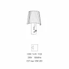 Lámpara de pared de diseño con estructura en metal negro y organza Made in Italy - Boom Viadurini