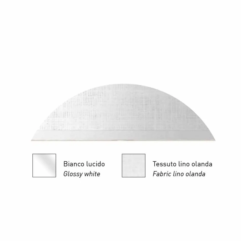 Lámpara de pared de diseño en metal acabado plateado o blanco Made in Italy - Jump Viadurini