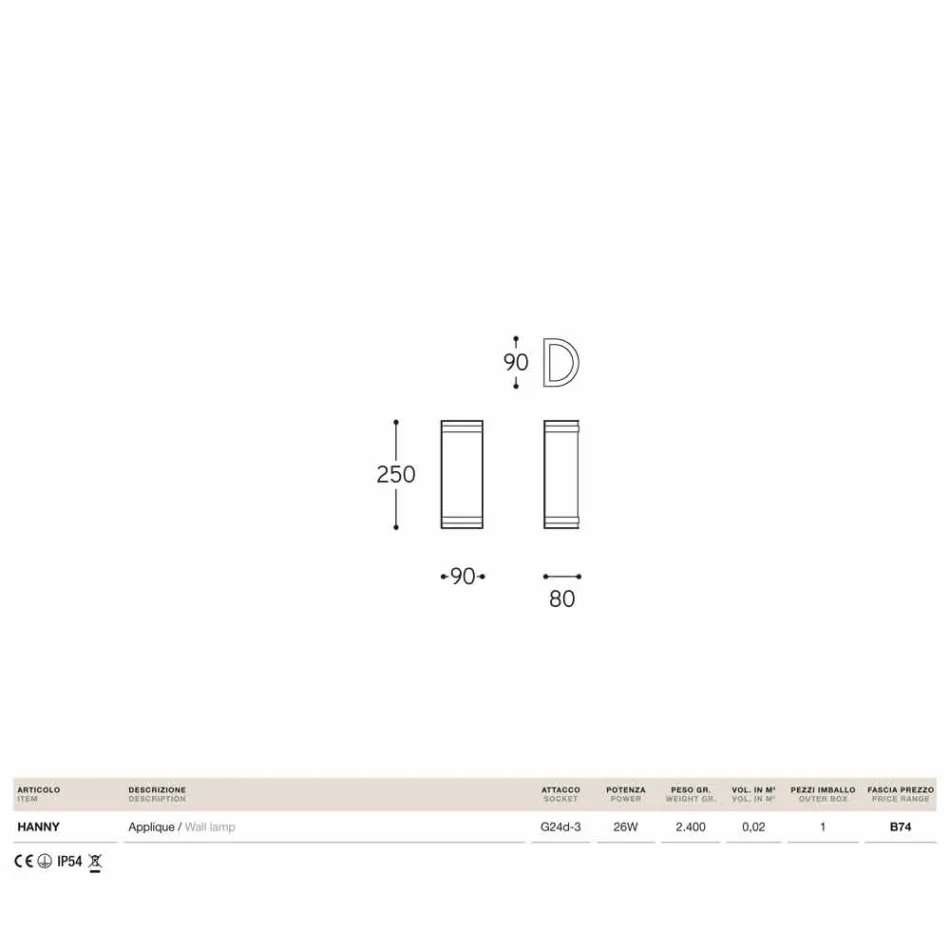 Muro Hanny Aldo Bernardi latón y metacrilato blanco Viadurini