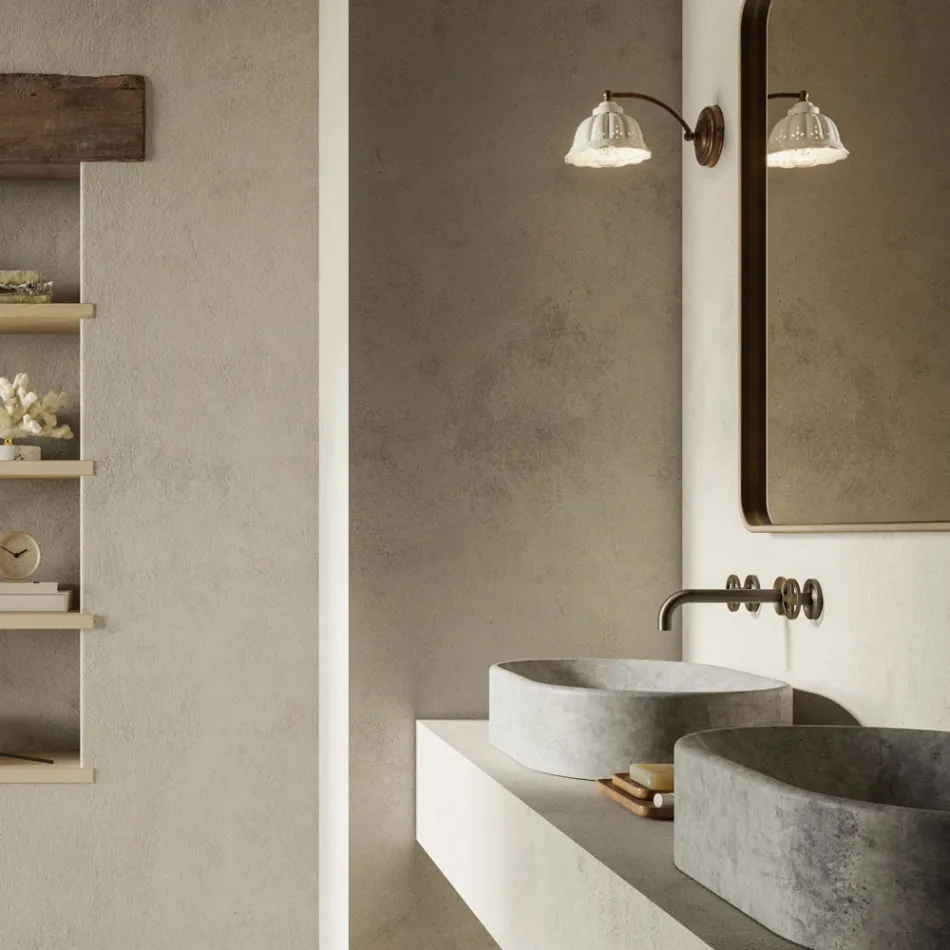 Anita Il Fanale liberty design aplique de cerámica Viadurini