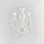 Apliques de pared de madera y hierro lacado, fabricados en Italia, para decoración de interiores - Toscana Viadurini