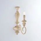 Apliques de pared de madera y hierro lacado, fabricados en Italia, para decoración de interiores - Toscana Viadurini