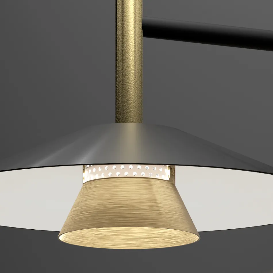 Apliques de pared de metal en varios acabados fabricados en Italia - Mira Viadurini