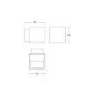 Aplique de latón y yeso Made in Italy - Cubetto Aldo Bernardi Viadurini