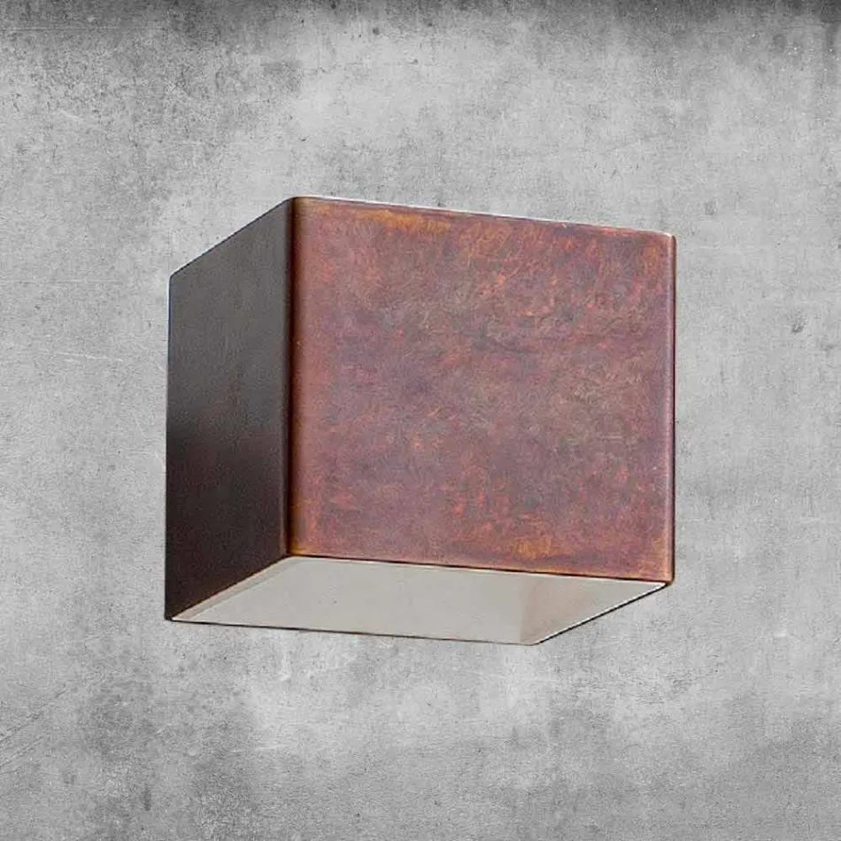 Aplique de latón y yeso Made in Italy - Cubetto Aldo Bernardi Viadurini