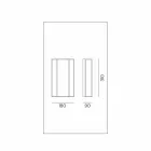 Lámpara de pared de latón y vidrio con diseño artesanal de 2 luces - Bound by Il Fanale Viadurini