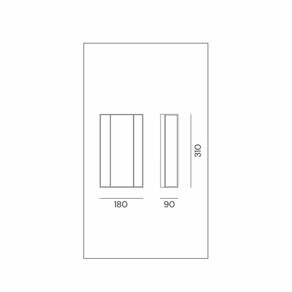 Lámpara de pared de latón y vidrio con diseño artesanal de 2 luces - Bound by Il Fanale Viadurini