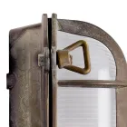 Aplique de pared vintage de latón con cristal ópalo/transparente - Sirena Viadurini