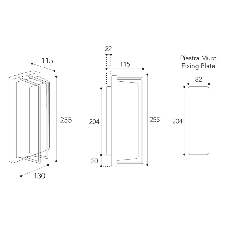 Lámpara de pared vintage de latón, casquillo E27 y luz ambiental, fabricada en Italia - Cristal Viadurini