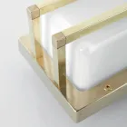 Lámpara de pared vintage de latón, casquillo E27 y luz ambiental, fabricada en Italia - Cristal Viadurini