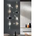 Lámpara de pared LED de diseño moderno en metal blanco, negro o dorado - Mano Viadurini