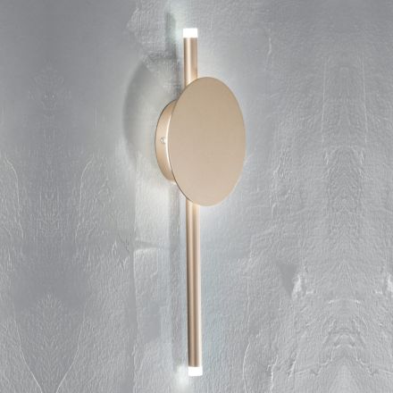 Lámpara de pared LED de diseño moderno en metal blanco, negro o dorado - Mano Viadurini