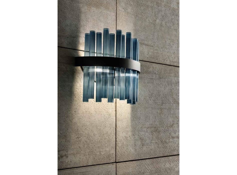 Lámpara de pared de vidrio soplado artesanal de lujo italiano moderno - Maesta Viadurini