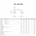 Nabucco apliques, lámpara de pared, cobre, vidrio, latón Viadurini