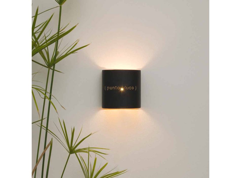 Lámpara de pared moderna de nebulita en dos tonos Diseño In-es.artdesign Punto Luce Viadurini