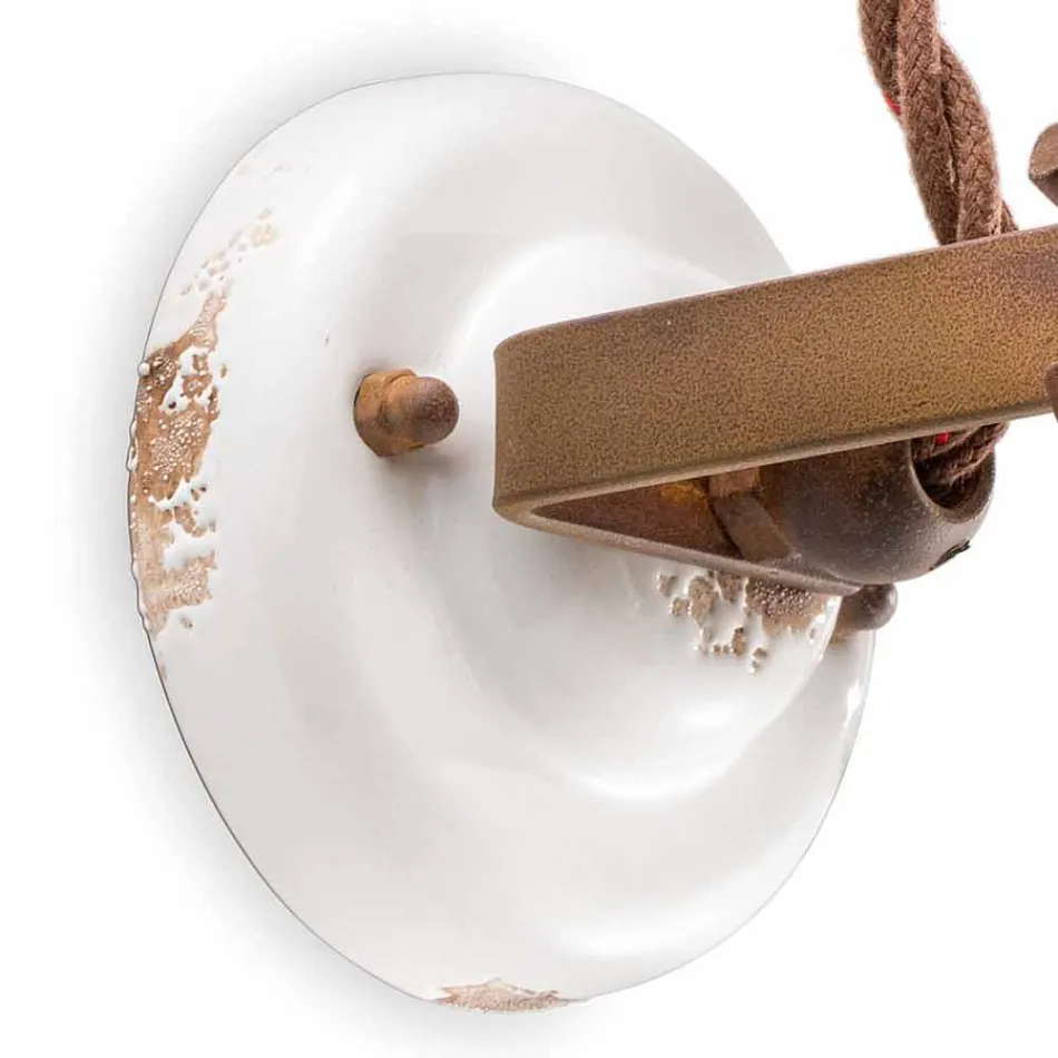 Cerámica de pared ajustable y centro de atención de metal Kendra Ferroluce Viadurini