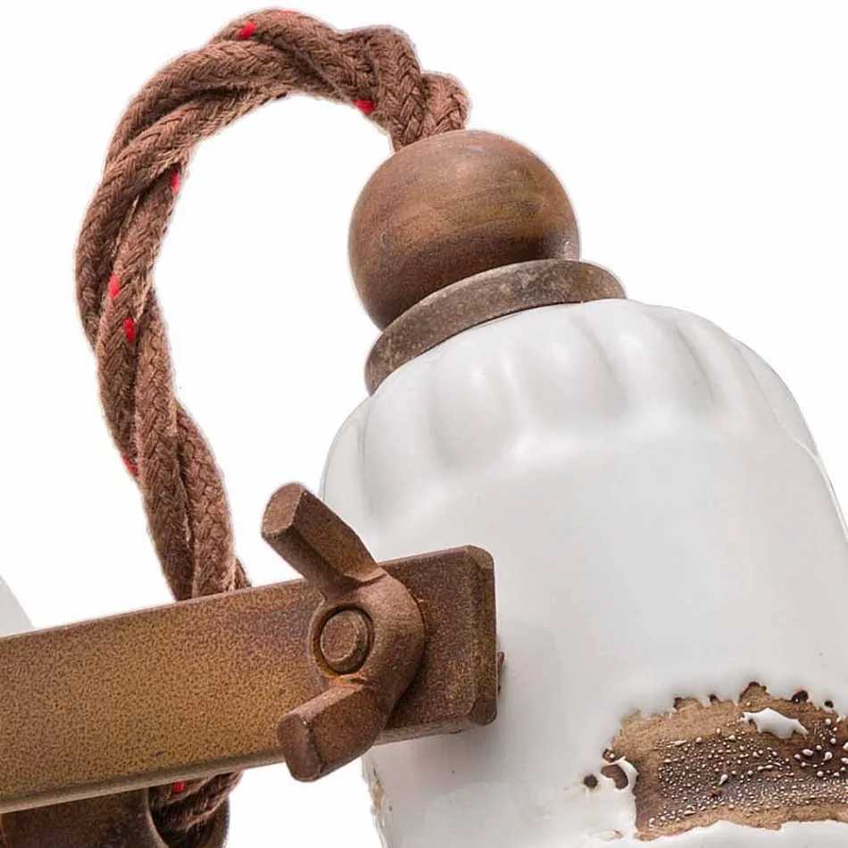 Cerámica de pared ajustable y centro de atención de metal Kendra Ferroluce Viadurini