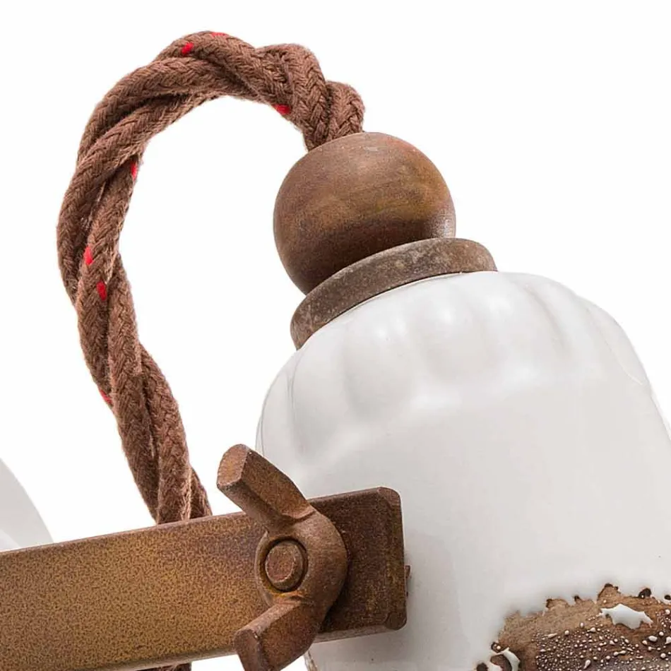 Cerámica de pared ajustable y centro de atención de metal Kendra Ferroluce Viadurini