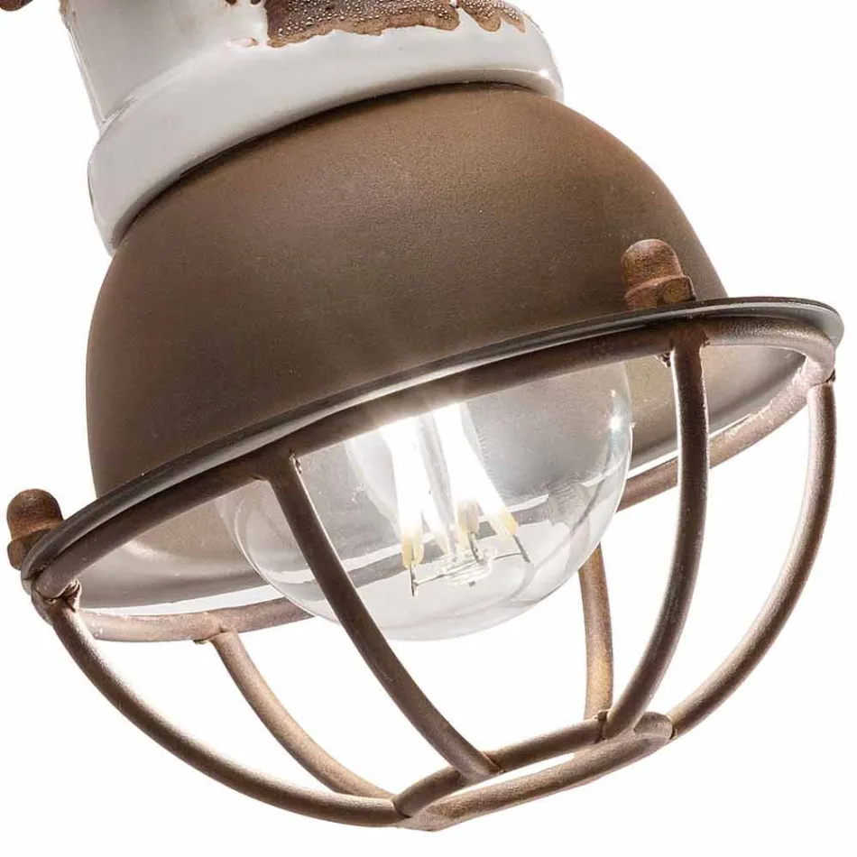 Cerámica de pared ajustable y centro de atención de metal Kendra Ferroluce Viadurini