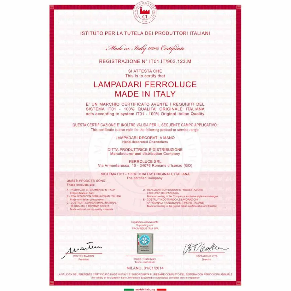 Rústica pared blanca de cerámica decorada Ferroluce Treviso Viadurini