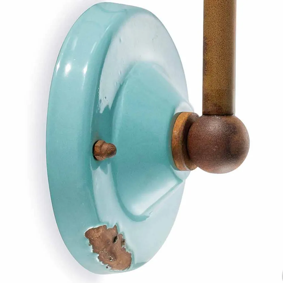 Pared de la vendimia centro de atención de cerámica hecha a mano Sandra Ferroluce Viadurini