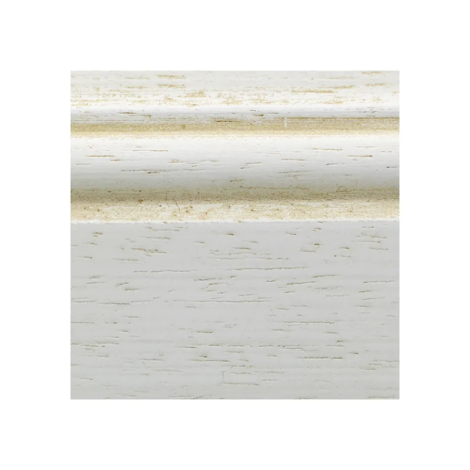 Armario de madera blanca patinada con 2 puertas Made in Italy - Agni Viadurini