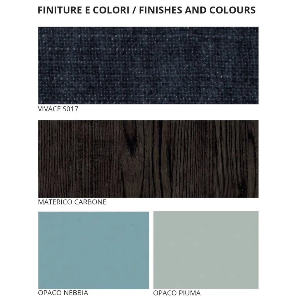 Muebles de dormitorio con 7 elementos de estilo moderno Made in Italy - Polinesia Viadurini