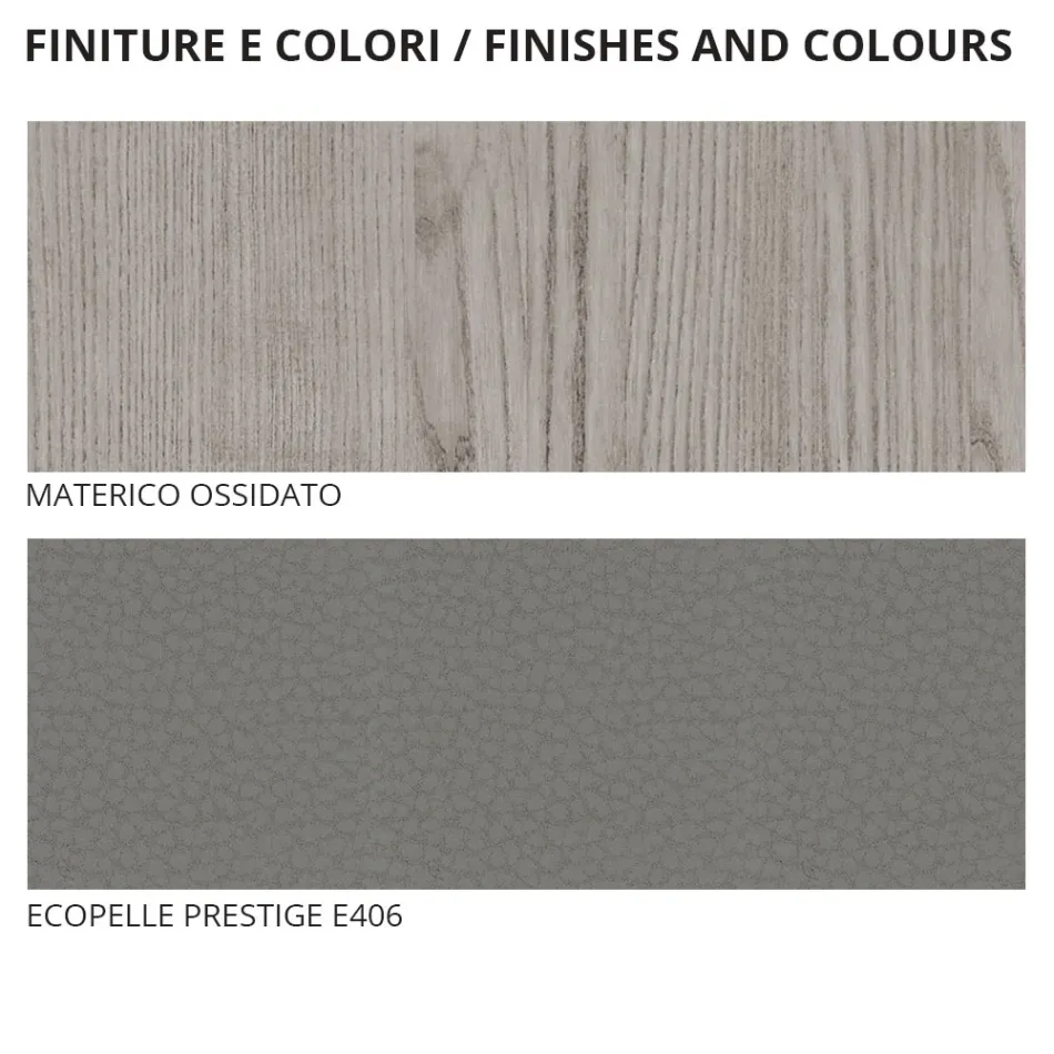 Muebles de dormitorio doble con 4 elementos Made in Italy - Lucania Viadurini